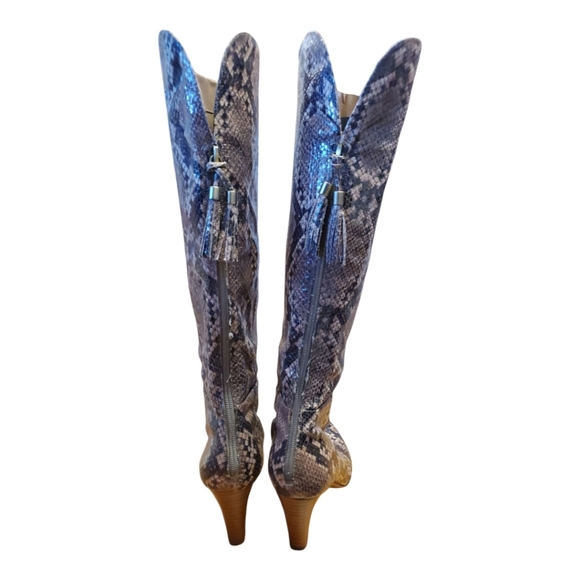 Bandolino Whoop Faux Snakeskin Heeled Knee High Boots Womens Size 6.5 New/other - Picture 5 of 7